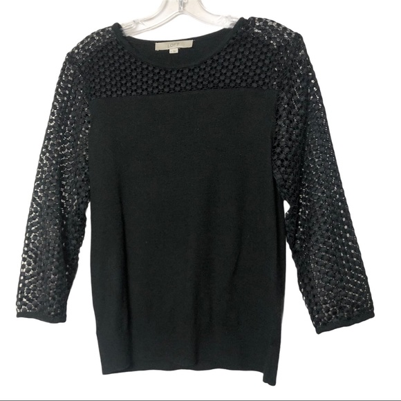 LOFT Tops - LOFT Ann Taylor Black Sweatshirt